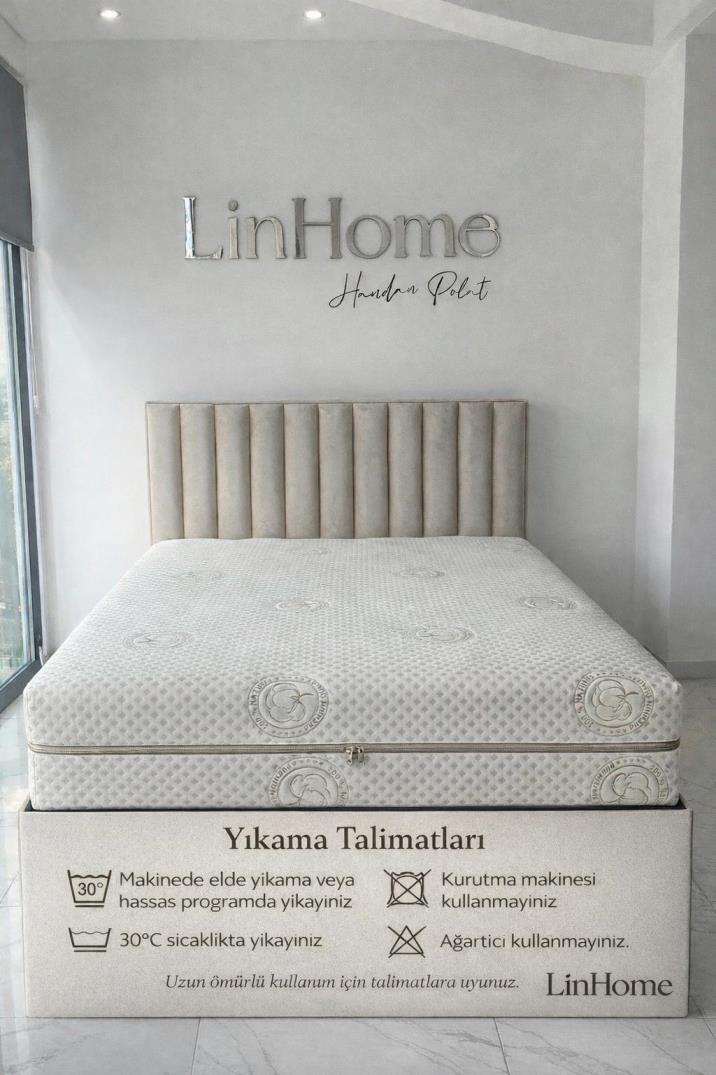 Natural 3 Tarafı Fermuarlı Yatak Kılıfı